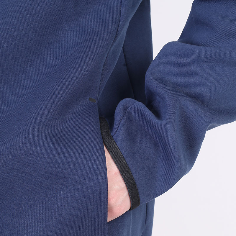 мужская синяя толстовка Nike Tech Fleece Hoodie Full-Zip CU4489-410 - цена, описание, фото 6